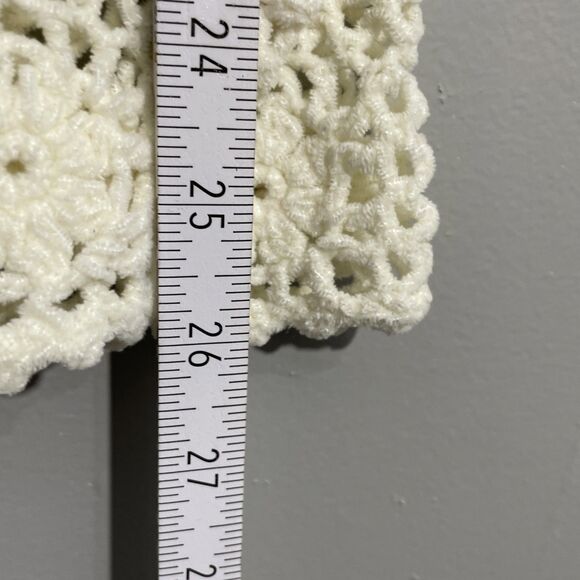 Teddi Knit Cardigan – Embroidered Floral Cream Sweater, Size Large, Soft Cottage - Picture 11 of 15